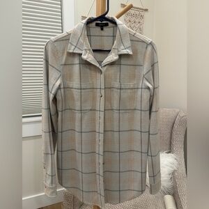Quince, Plaid Button-Up Shacket, Small